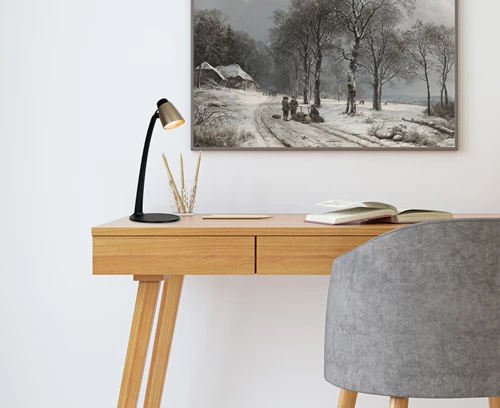 Lucide LUDO - Lámpara de escritorio - LED - 1x4,5W 3000K - Oro mate / Latón - ambiente 1